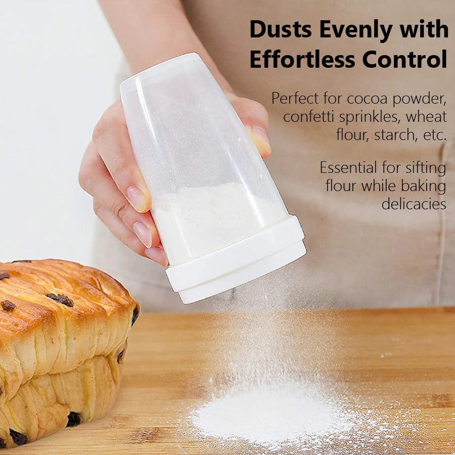 Polvero de Azúcar en Polvo para Cocina, Herramienta de Dispensación de Harina para Hornear en Casa con Tapa, Accesorios para Hornear