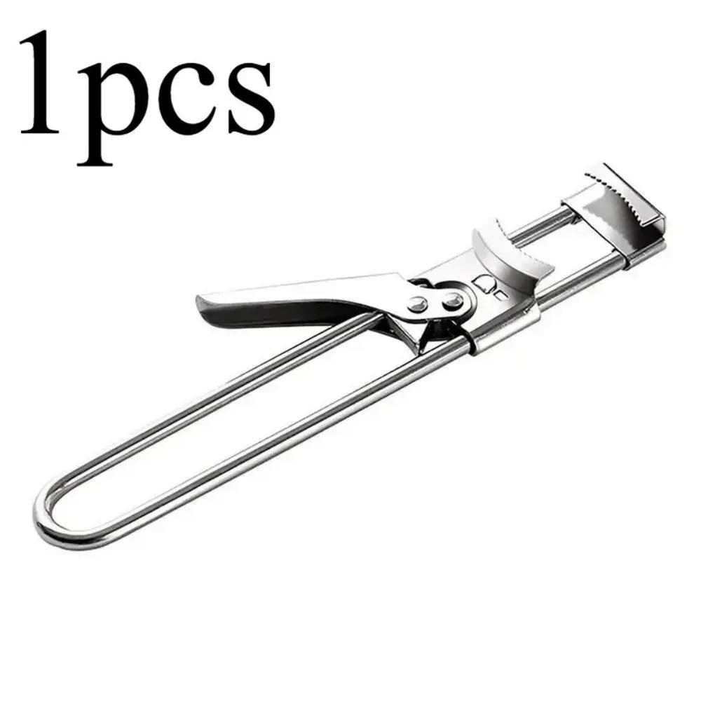 1/2 Piezas Abridor de Botellas, Tarros y Latas de Acero Inoxidable Ajustable de Alta Resistencia Multifuncional que Ahorra Esfuerzo, Herramienta de Cocina de Fácil Agarre