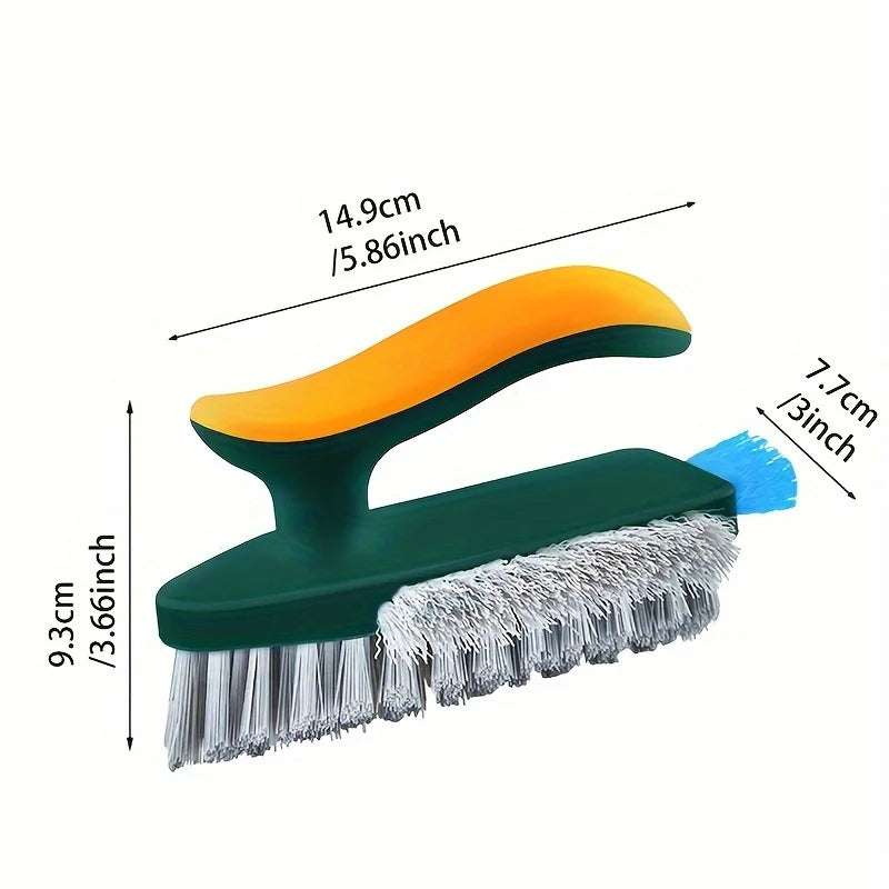 Cepillo 4 en 1 con escobilla para limpieza de ranuras y huecos, raspador de vidrio, cepillo para cocina, baño, suelo y neumáticos, cepillo de limpieza para el hogar