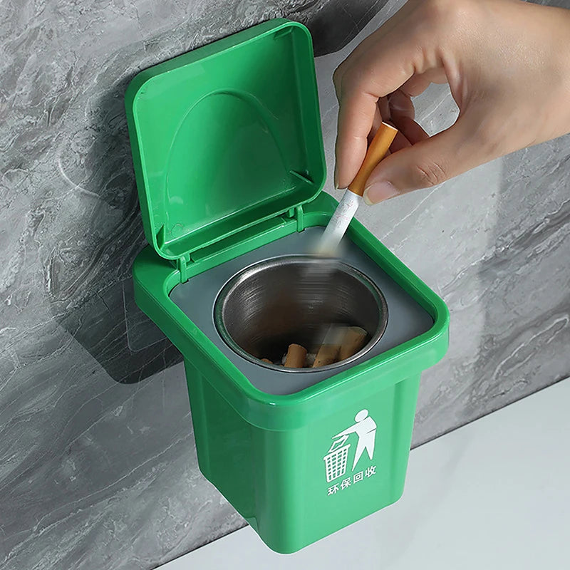 Cenicero de Pared con Forma de Mini Papelera