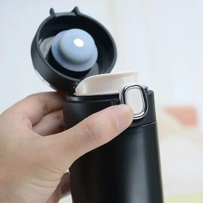 Botella de agua de acero inoxidable Smart Thermos de 400ML con pantalla digital LED de temperatura, tazas térmicas para café, vasos inteligentes con aislamiento