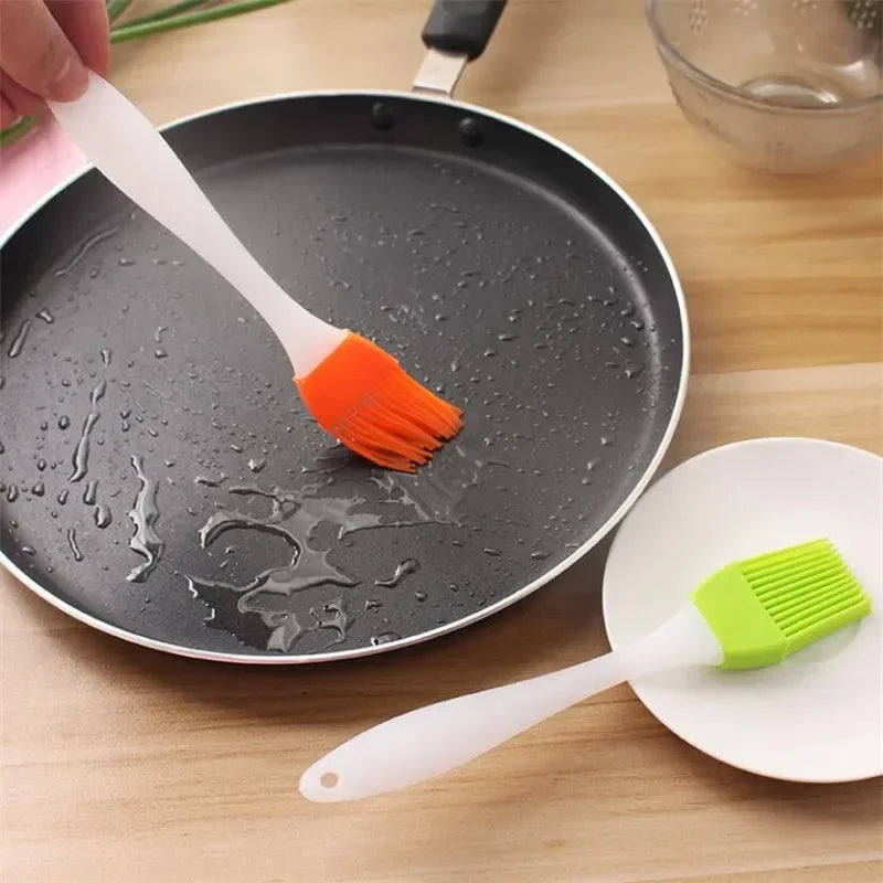 Espátula de silicona para cocinar, pincel de barbacoa, pincel de crema, pincel de aceite resistente al calor para barbacoa, utensilios de cocina, herramientas para hornear pasteles