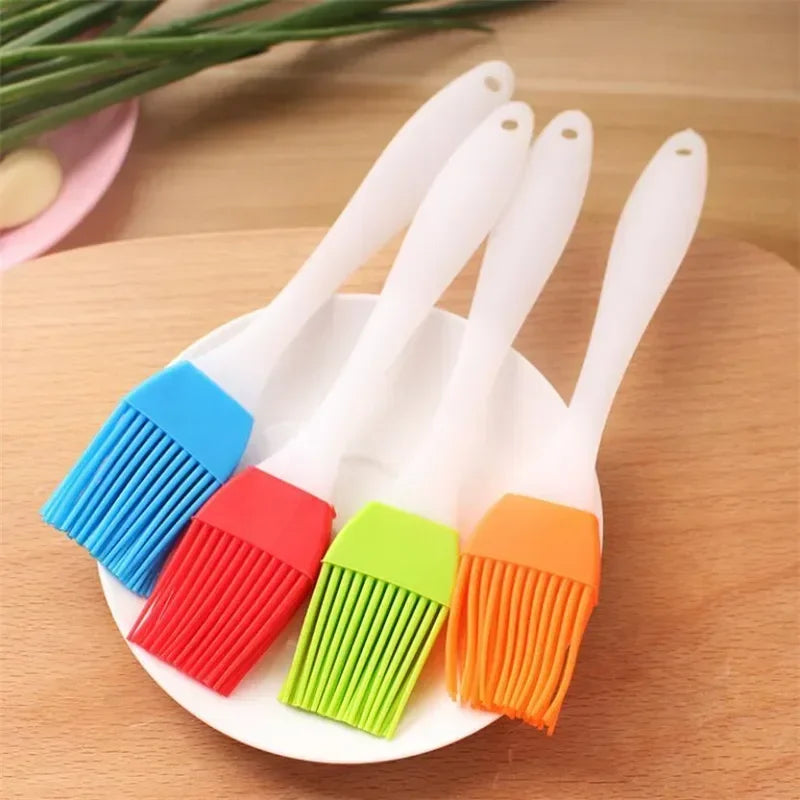 Espátula de silicona para cocinar, pincel de barbacoa, pincel de crema, pincel de aceite resistente al calor para barbacoa, utensilios de cocina, herramientas para hornear pasteles