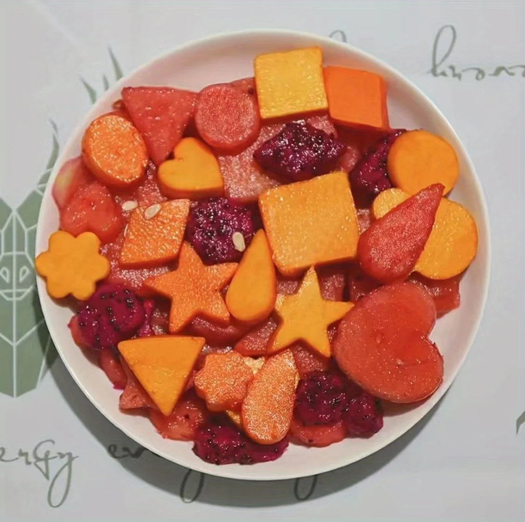 Set de Cortadores de Galletas Geométricos - Crea Repostería Única y Arte con Frutas - Moldes Reutilizables de Acero Inoxidable Duradero para Diversión en la Cocina DIY
