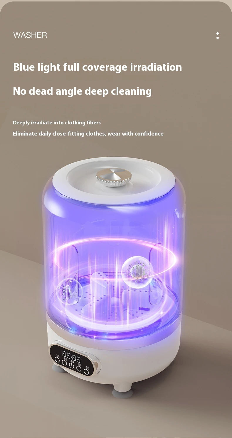 Mini lavadora portátil automática herramienta de limpieza de ropa para dormitorios, viajes, campamentos, hoteles y apartamentos