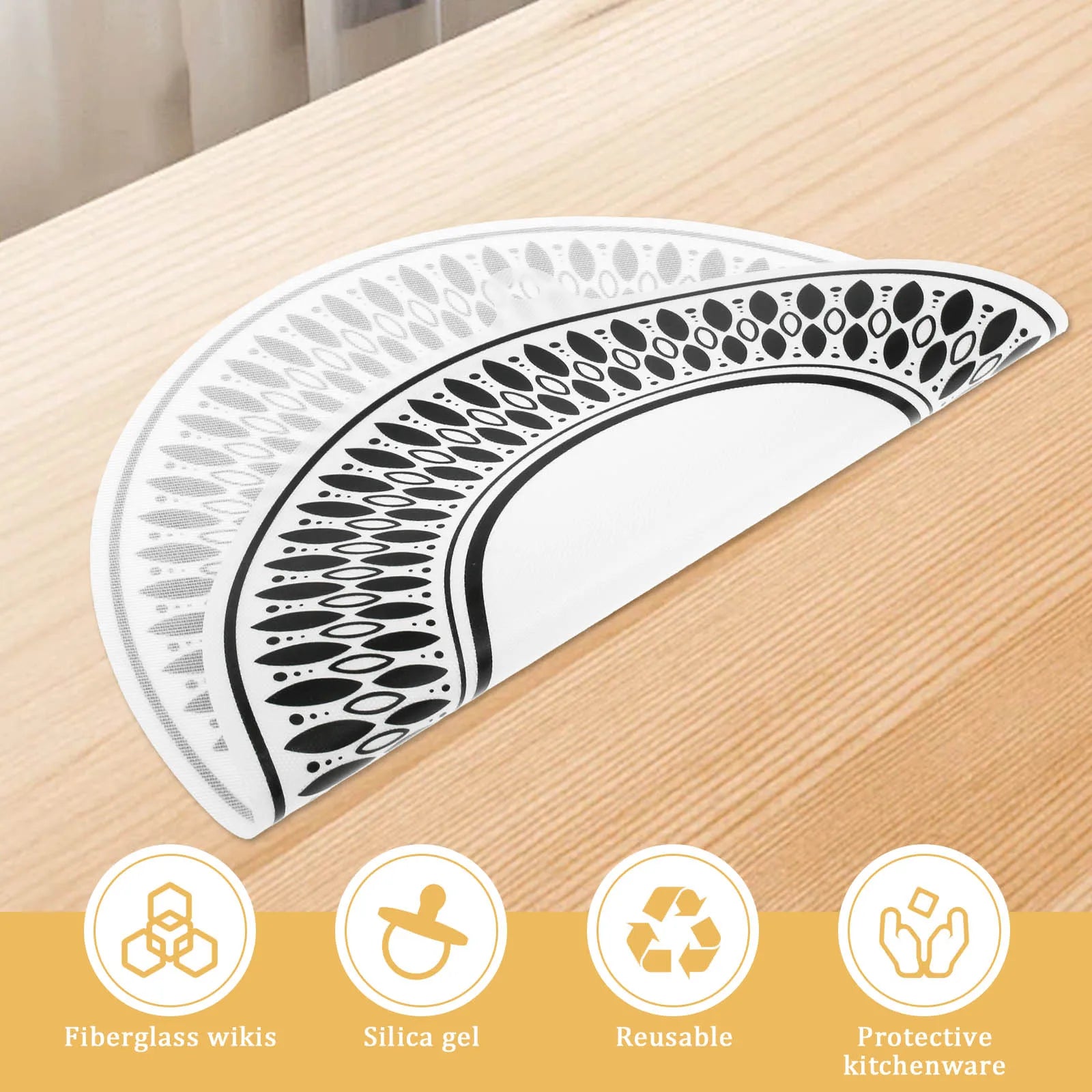 4 piezas de almohadilla de aislamiento para cocina de inducción, protector de encimera, salvamanteles, silicona antideslizante, almohadilla de aislamiento térmico, protector de mostrador