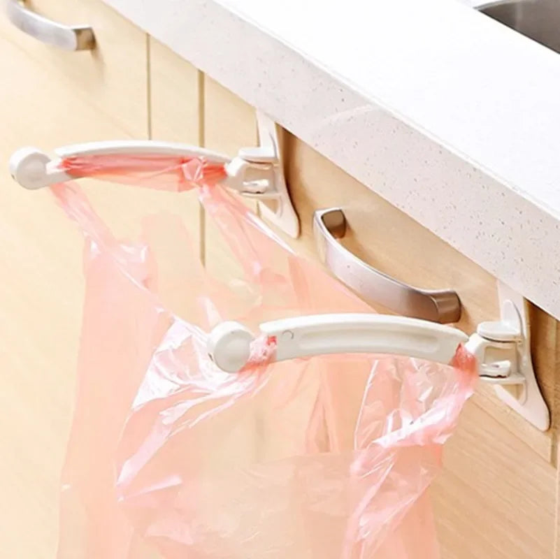 Soporte para bolsas de basura de cocina, puerta de armario, estante trasero para basura, almacenamiento, bolsa de residuos, estante colgante de basura, organizador de cocina