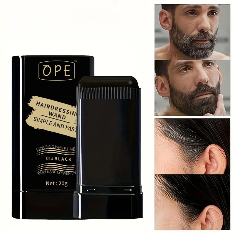 Waterproof Gray Hair Concealer Stick Natural Black Quick Touch Up for Men Women 20g