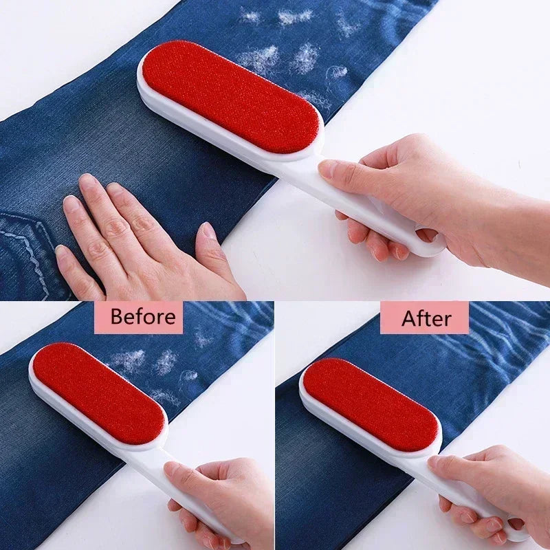 Cepillo Removedor de Pelusa para Ropa con Abrigo de Doble Cara Reutilizable Antiestático para Suéter Polvo Cabello Gatos Perros Herramienta de Limpieza del Hogar