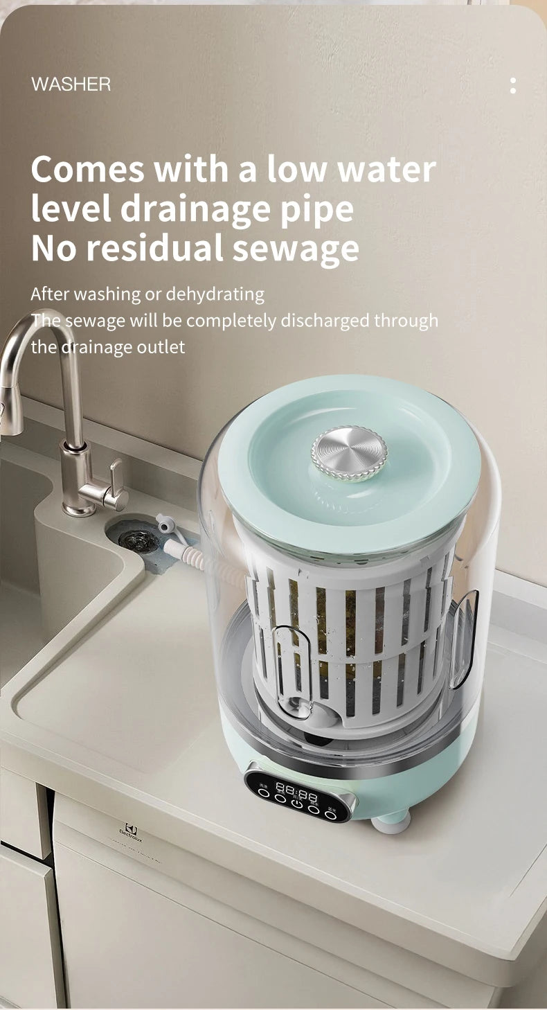 Mini lavadora portátil automática herramienta de limpieza de ropa para dormitorios, viajes, campamentos, hoteles y apartamentos
