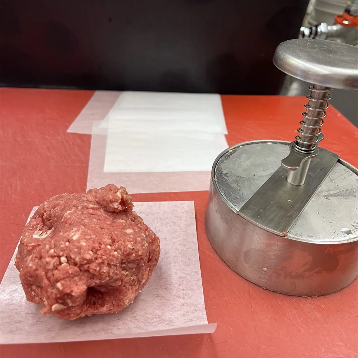 Prensa para Hamburguesas, Acero Inoxidable 304, Antiadherente, Molde Redondo Manual para Bolas de Arroz, Grosor Ajustable, Herramientas de Cocina para Carne de Res y BBQ