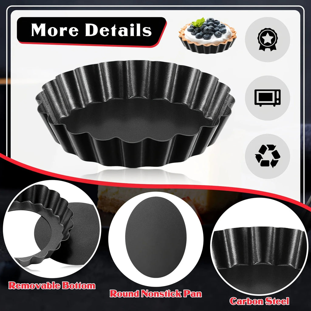 Mini Moldes para Tartas con Fondo Desmontable