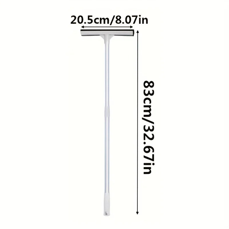 1 pieza Limpiador de Ventanas con Escurridor 2 en 1 Palo Retráctil Cepillo para Limpiar Ventanas Herramienta de Limpieza de Vidrio para Coche y Puerta de Ducha