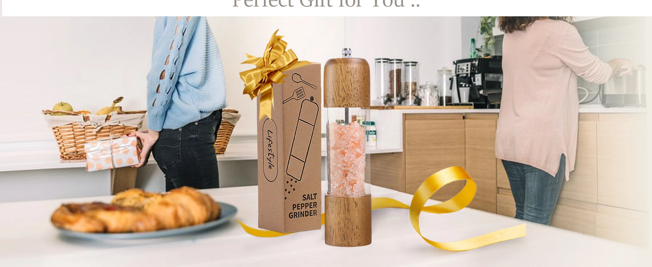 Set de Molino de Sal y Pimienta de Madera de Roble de 8 Pulgadas con Núcleo de Molino de Cerámica Ajustable