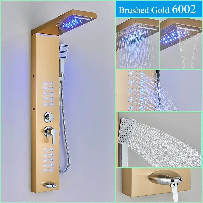 Cabina de Ducha con Hidromasaje Led y Vapor