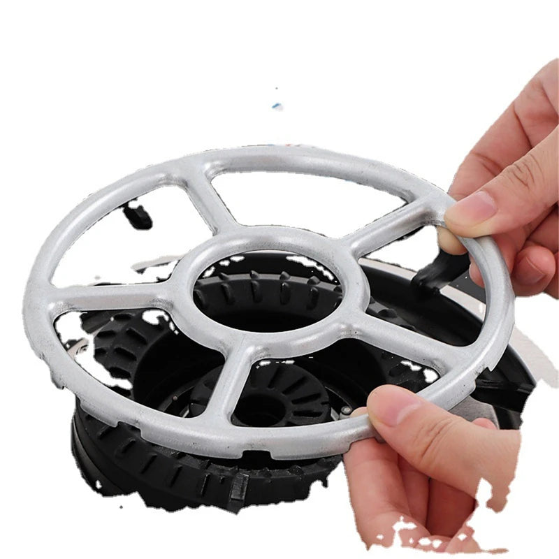 Anillo de Hervor Seguro Reductor de Estufa Portátil Estufa de Gas Duradera Soporte de Camping Estante para Cafetera Accesorios Prácticos de Acero