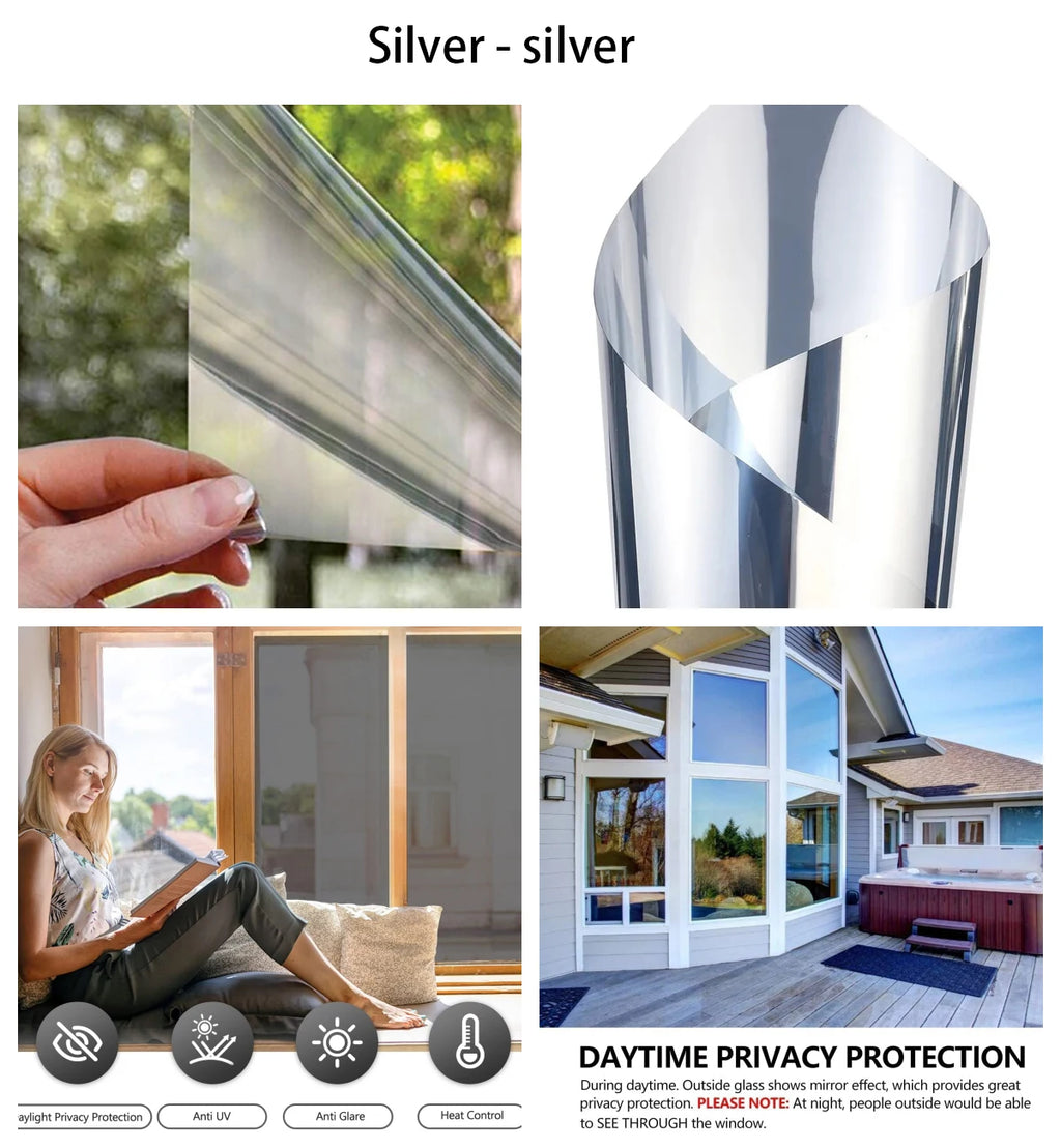 One Way Heat Insulation Window Film Anti-UV Privacy Glass Sticker