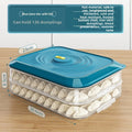 Caja de Almacenamiento de Dumplings, Congelador de Refrigerador, Caja de Congelación Rápida de Dumplings de Grado Alimenticio, Caja de Conservación de Plástico Sellada