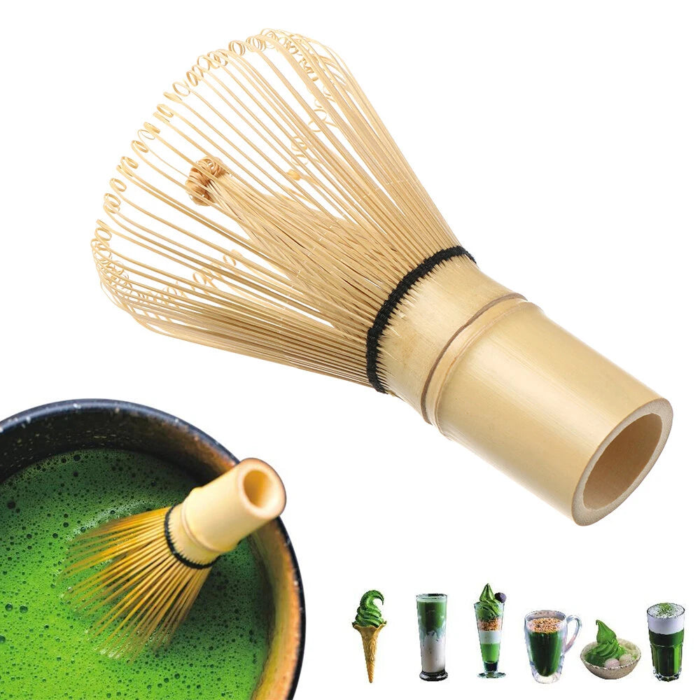Juego de té Juego de té japonés Batidor de matcha (Chasen) Cucharilla y cuchara (Chashaku) Juego de té matcha Accesorios de bambú