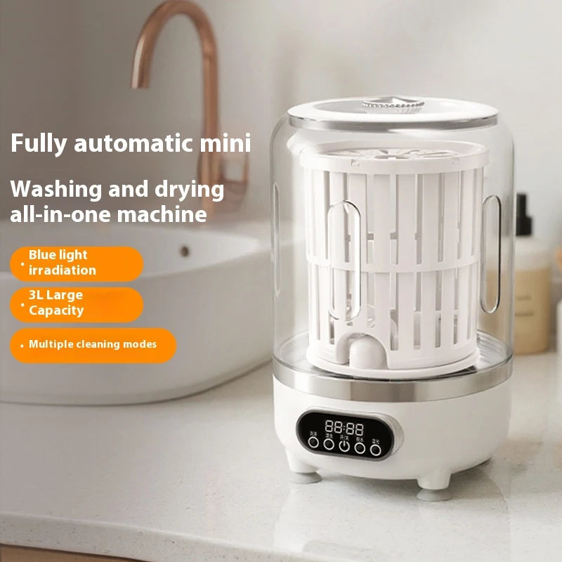Mini lavadora portátil automática herramienta de limpieza de ropa para dormitorios, viajes, campamentos, hoteles y apartamentos