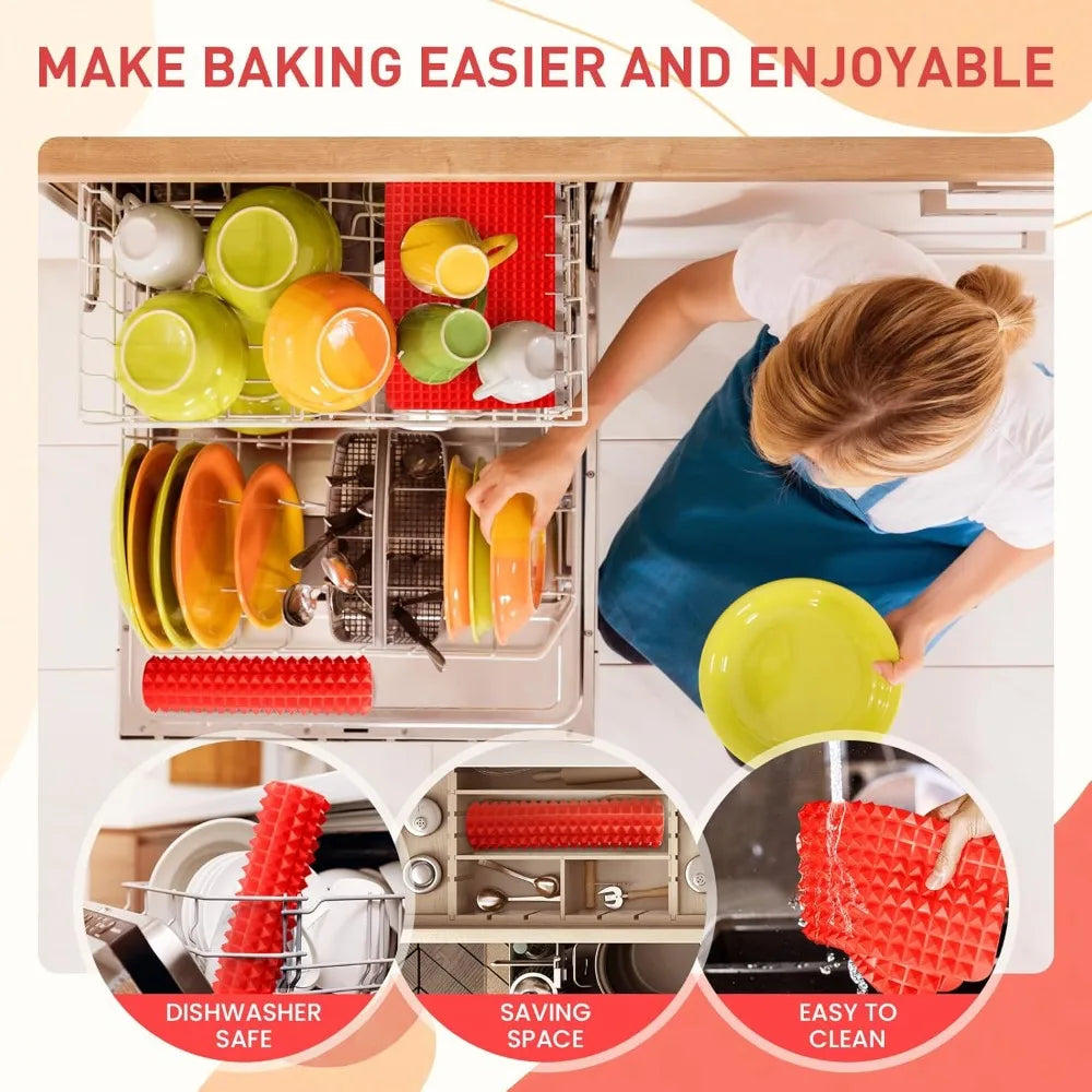 Tapete de Silicona para Horno con Relieve Piramidal o corrugado