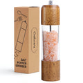 Set de Molino de Sal y Pimienta de Madera de Roble de 8 Pulgadas con Núcleo de Molino de Cerámica Ajustable
