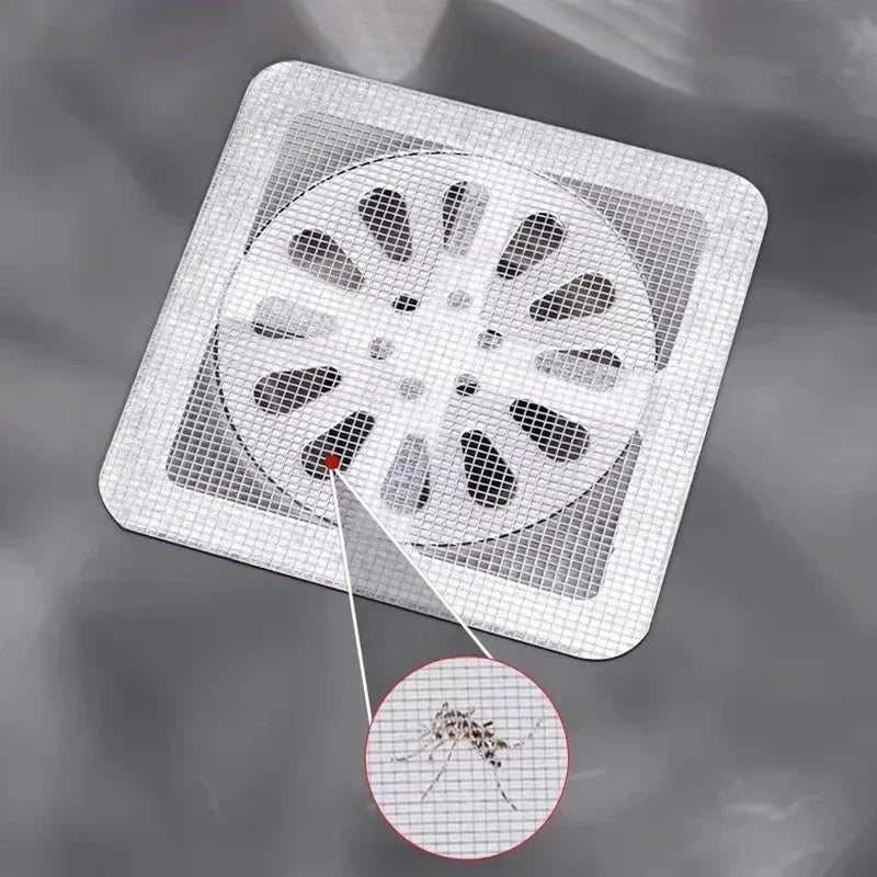Filtro de Drenaje Antibloqueo Recolector de Cabello Desechable con Malla para Ducha/Fregadero, Adhesivo Cubierta de Drenaje de Piso, Colador para Baño y Cocina