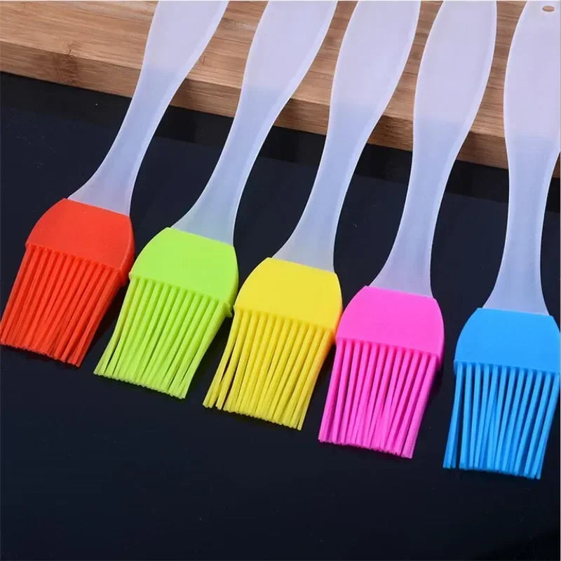 Espátula de silicona para cocinar, pincel de barbacoa, pincel de crema, pincel de aceite resistente al calor para barbacoa, utensilios de cocina, herramientas para hornear pasteles