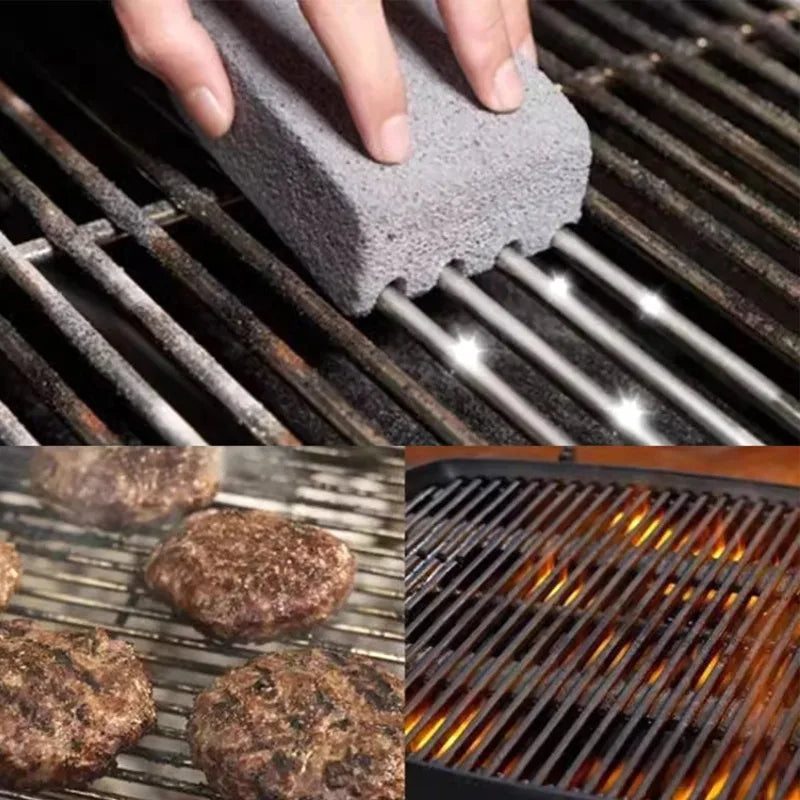 Ladrillo de limpieza para parrilla, removedor de grasa y óxido de alta resistencia para rejillas de metal, piedra porosa, herramienta de limpieza de cocina, entusiasta de la parrilla