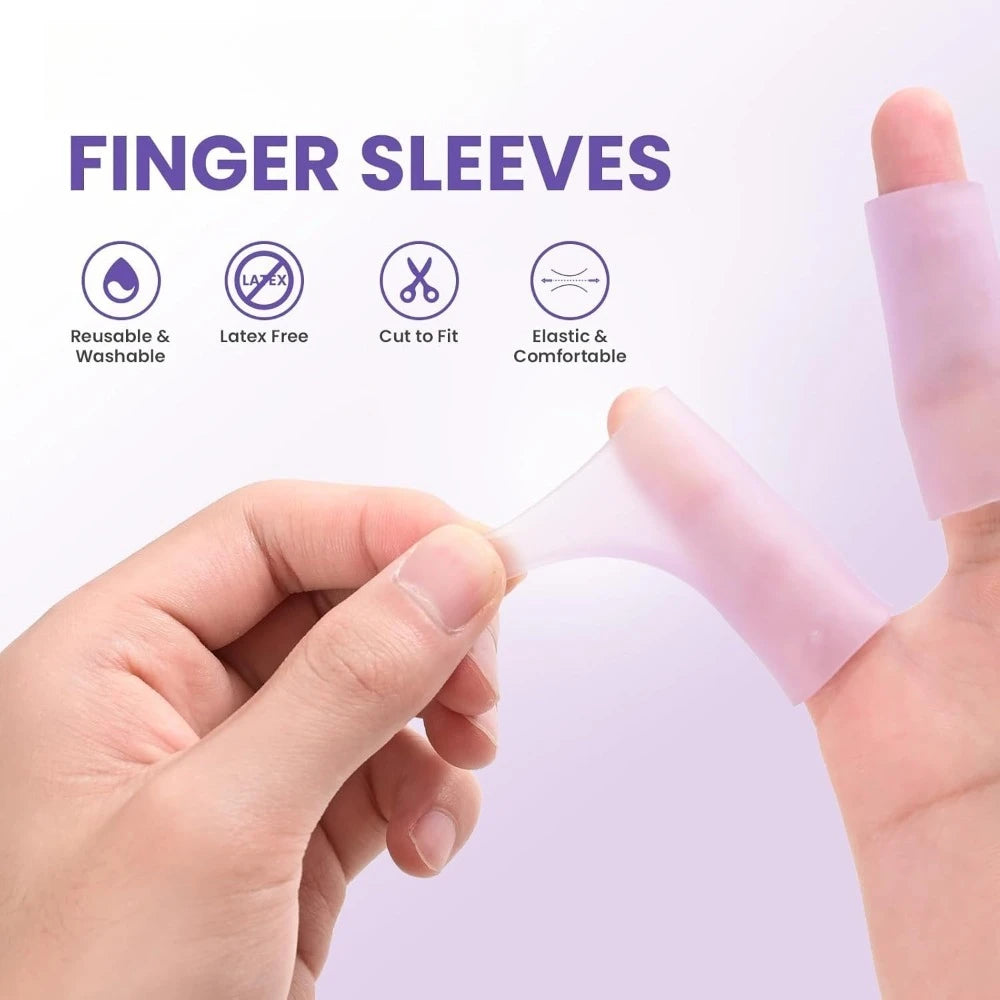 10 unidades de protectores de dedo de silicona, fundas de dedo, cojines que protegen los dedos contra grietas, callos, ampollas y durezas