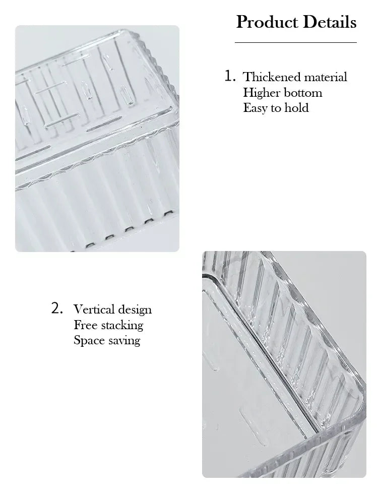 Organizador Modular de Cajones Transparente Bandejas de Almacenamiento Multiuso para Maquillaje, Tocador de Baño, Herramientas de Cocina y Organización de Cuidado de la Piel