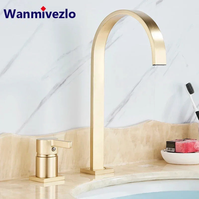 Canilla Dorada para Baño Monocomando