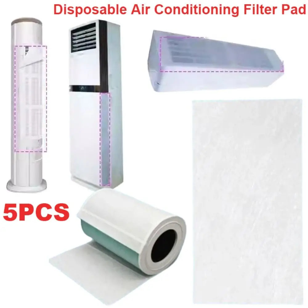 5 PCS/Paquete Filtro de Aire Acondicionado Universal Desechable Almohadilla Rectangular Antipolvo Filtro de Entrada de Aire Acondicionado Sin Limpieza