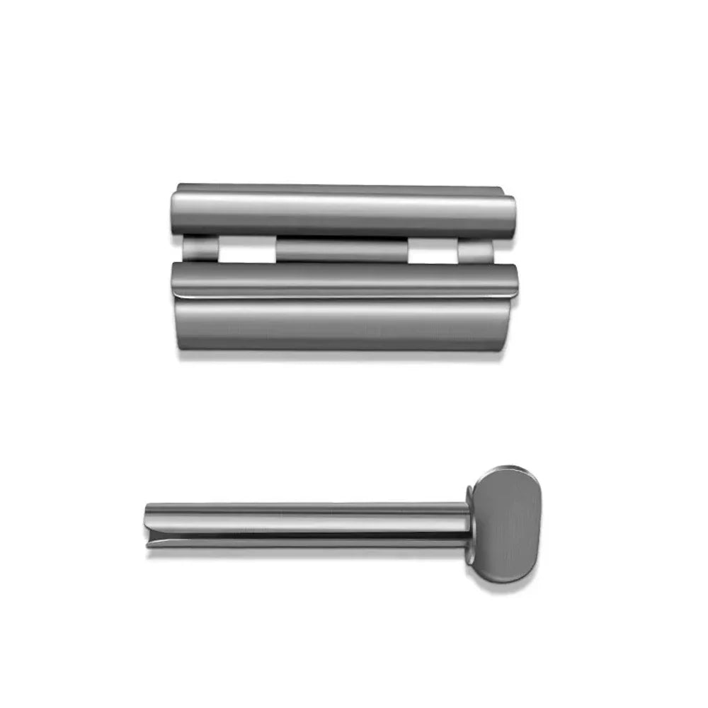 1/2PCS Exprimidor de Pasta de Dientes Rodillo para Tubos Rodillo de Acero Inoxidable Exprimidor Giratorio Dispensador para Cosméticos Accesorios de Baño
