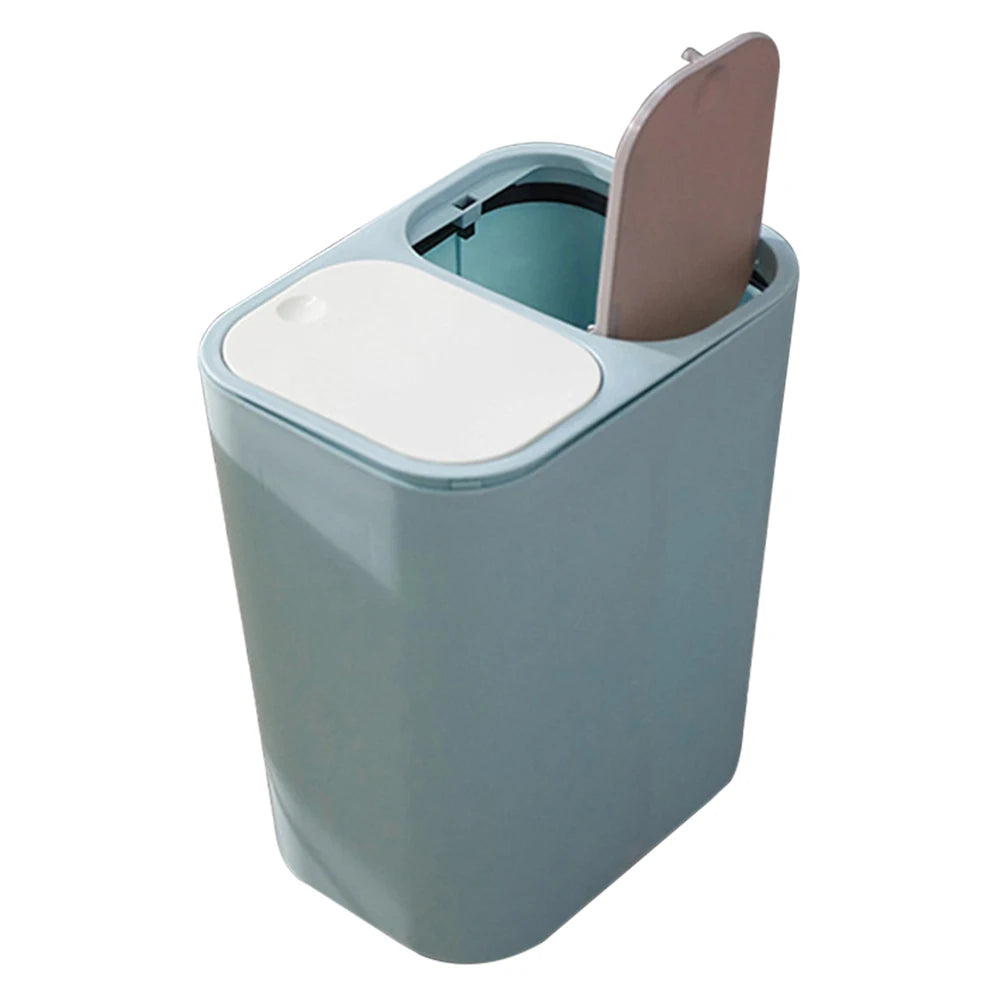 Cubo de basura de cocina de 15L Doble reciclaje 2 secciones Decoración del hogar Sala de estar Dormitorio Baño