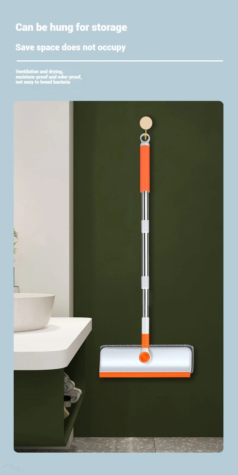 Limpiador de Ventanas con Mango Largo (51 pulg.), Herramienta de Limpieza de Vidrios con Escobilla de Silicona y Cepillo de Microfibra, Kit de Limpieza de Ventanas
