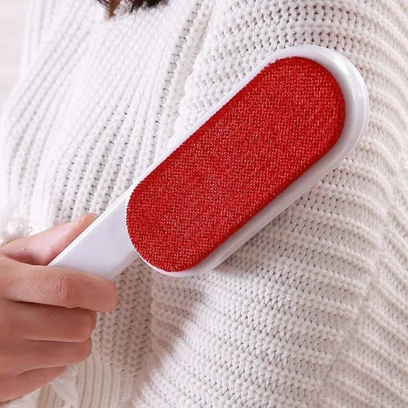Cepillo Removedor de Pelusa para Ropa con Abrigo de Doble Cara Reutilizable Antiestático para Suéter Polvo Cabello Gatos Perros Herramienta de Limpieza del Hogar