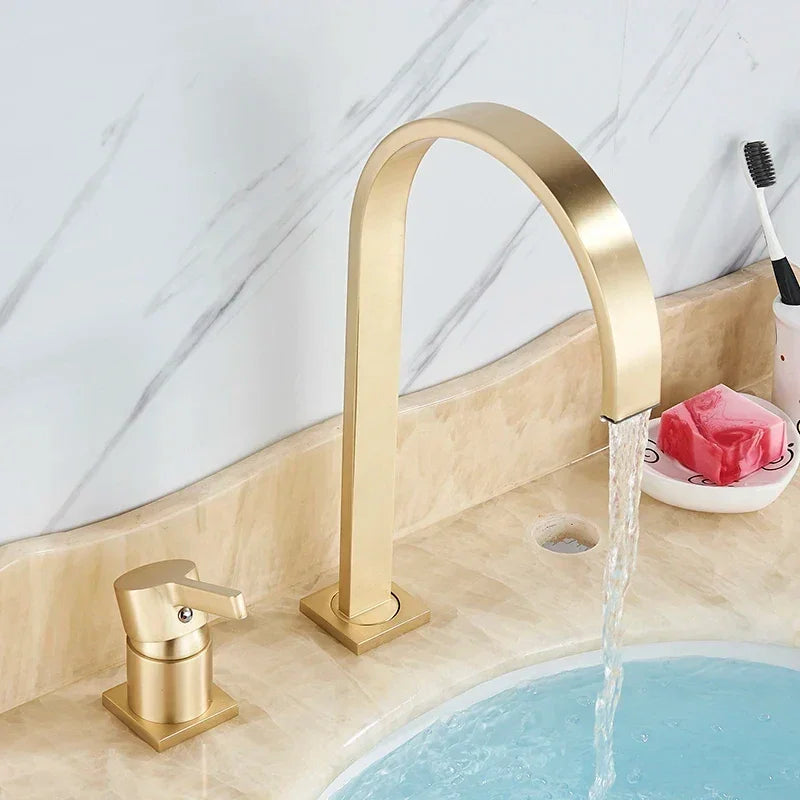 Canilla Dorada para Baño Monocomando