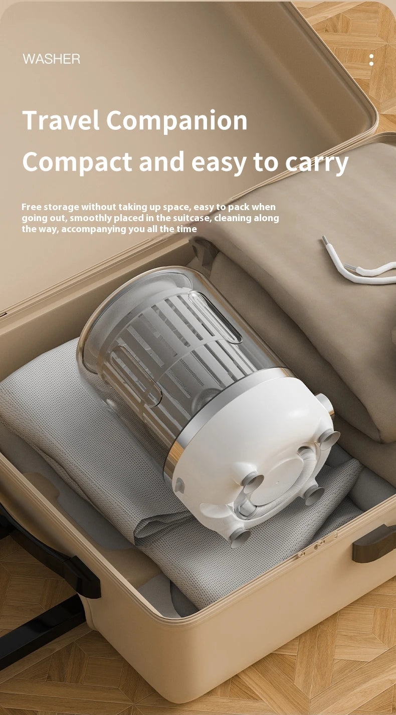 Mini lavadora portátil automática herramienta de limpieza de ropa para dormitorios, viajes, campamentos, hoteles y apartamentos