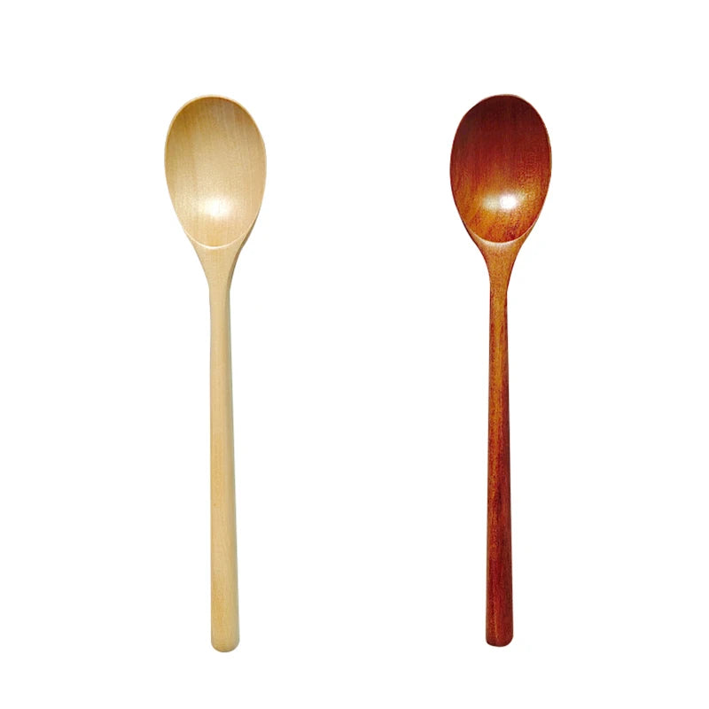 Cuchara de Madera de 1 Pieza Cuchara de Cocina de Bambú Estilo Coreano 9 Pulgadas Utensilios de Mesa de Madera Natural para Sopa Cuchara para Cocinar Miel Café Cuchara para Mezclar