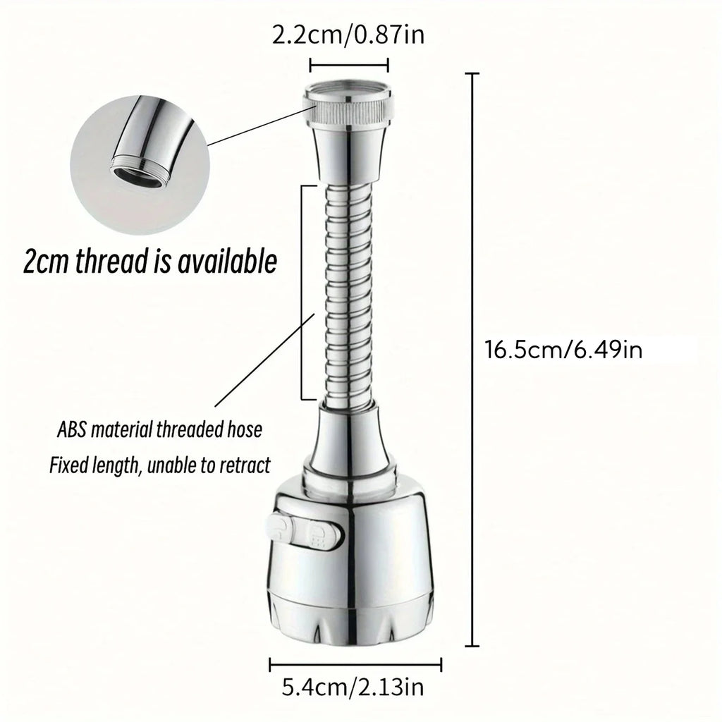 Dual-Speed Faucet Aerator with 360° Rotating Anti-Splash Spray Head