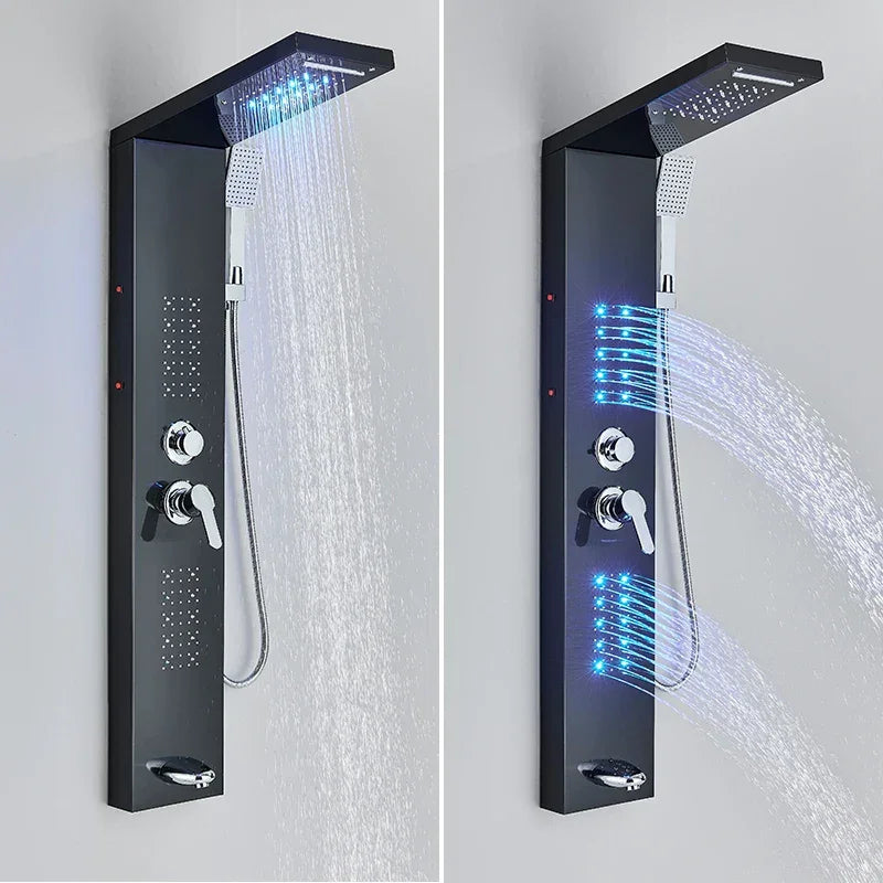 Cabina de Ducha con Hidromasaje Led y Vapor