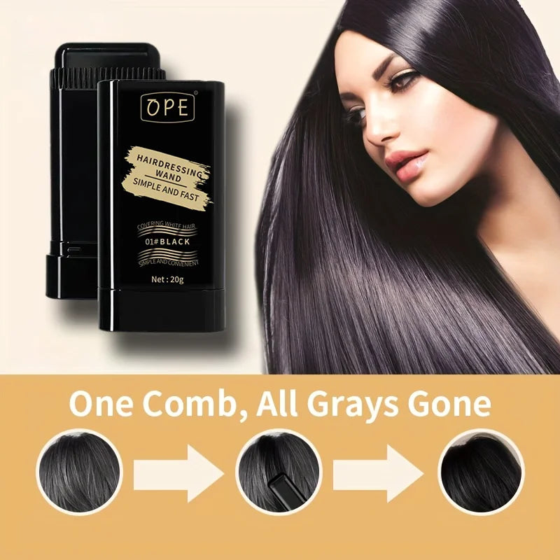 Waterproof Gray Hair Concealer Stick Natural Black Quick Touch Up for Men Women 20g