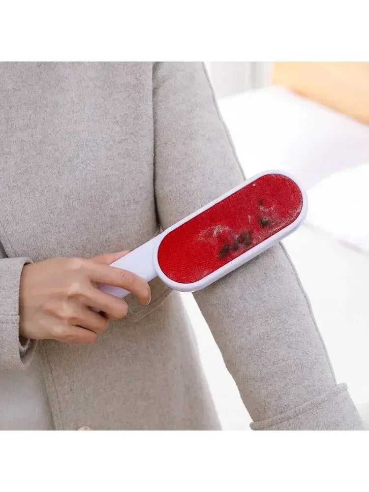 Cepillo Removedor de Pelusa para Ropa con Abrigo de Doble Cara Reutilizable Antiestático para Suéter Polvo Cabello Gatos Perros Herramienta de Limpieza del Hogar