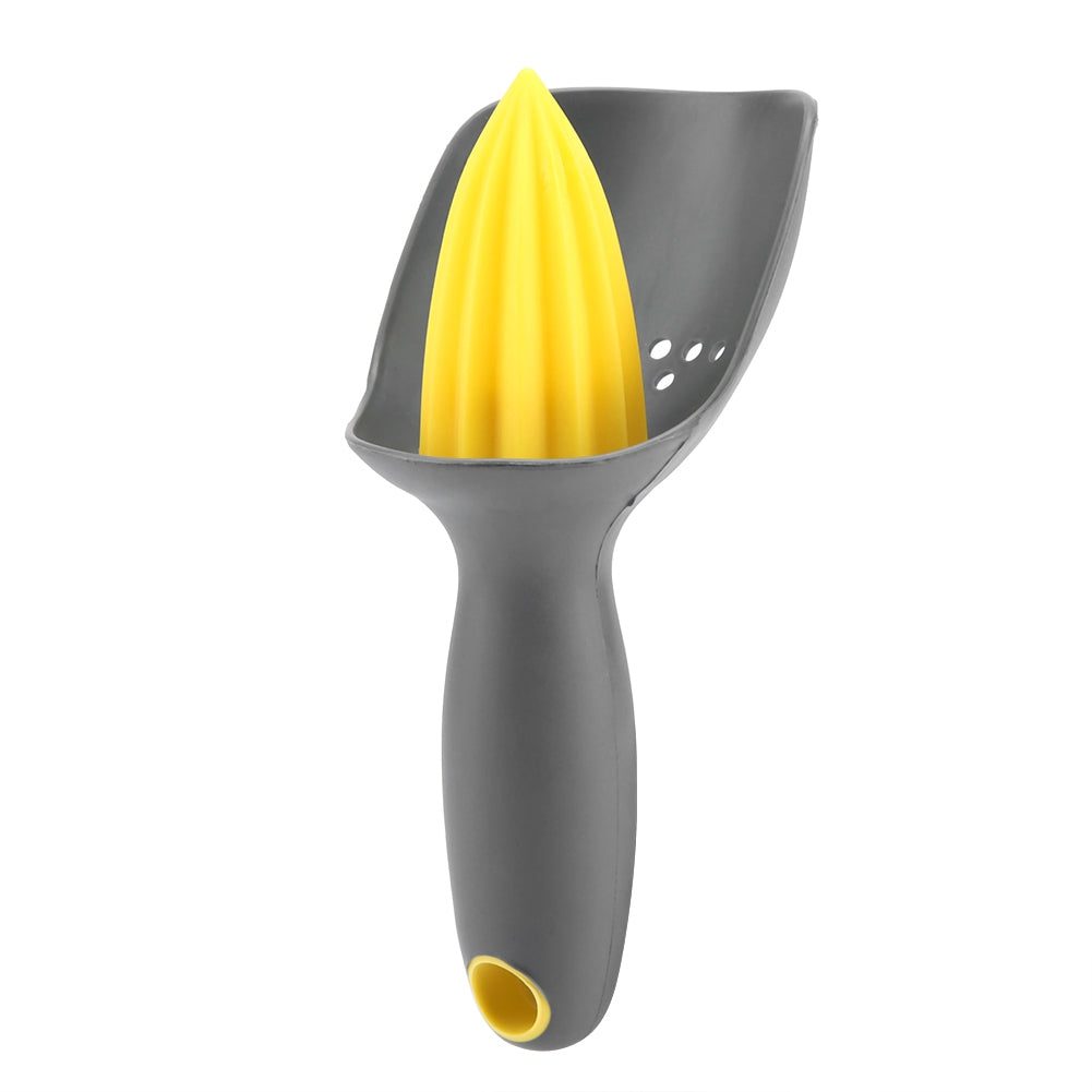Exprimidor Manual Ergonómico Mini para Limón y Naranja (Negro)