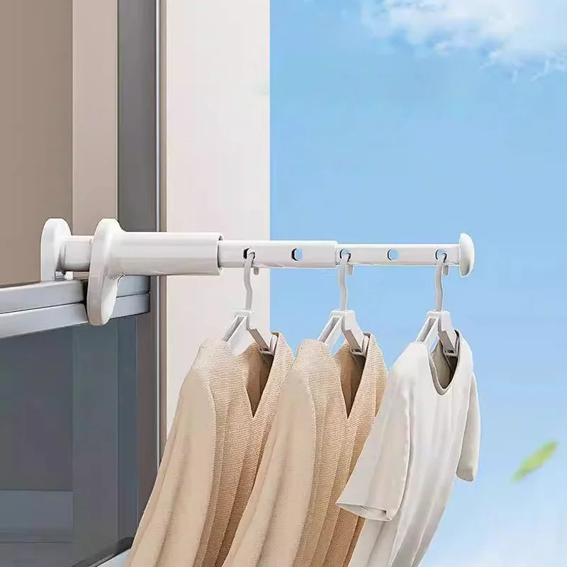 Perchero de Marco de Ventana Portátil, Estante de Secado Colgante, Estante de Secado de Ventana para Interior, Equipo de Colgado para Ropa en Casa