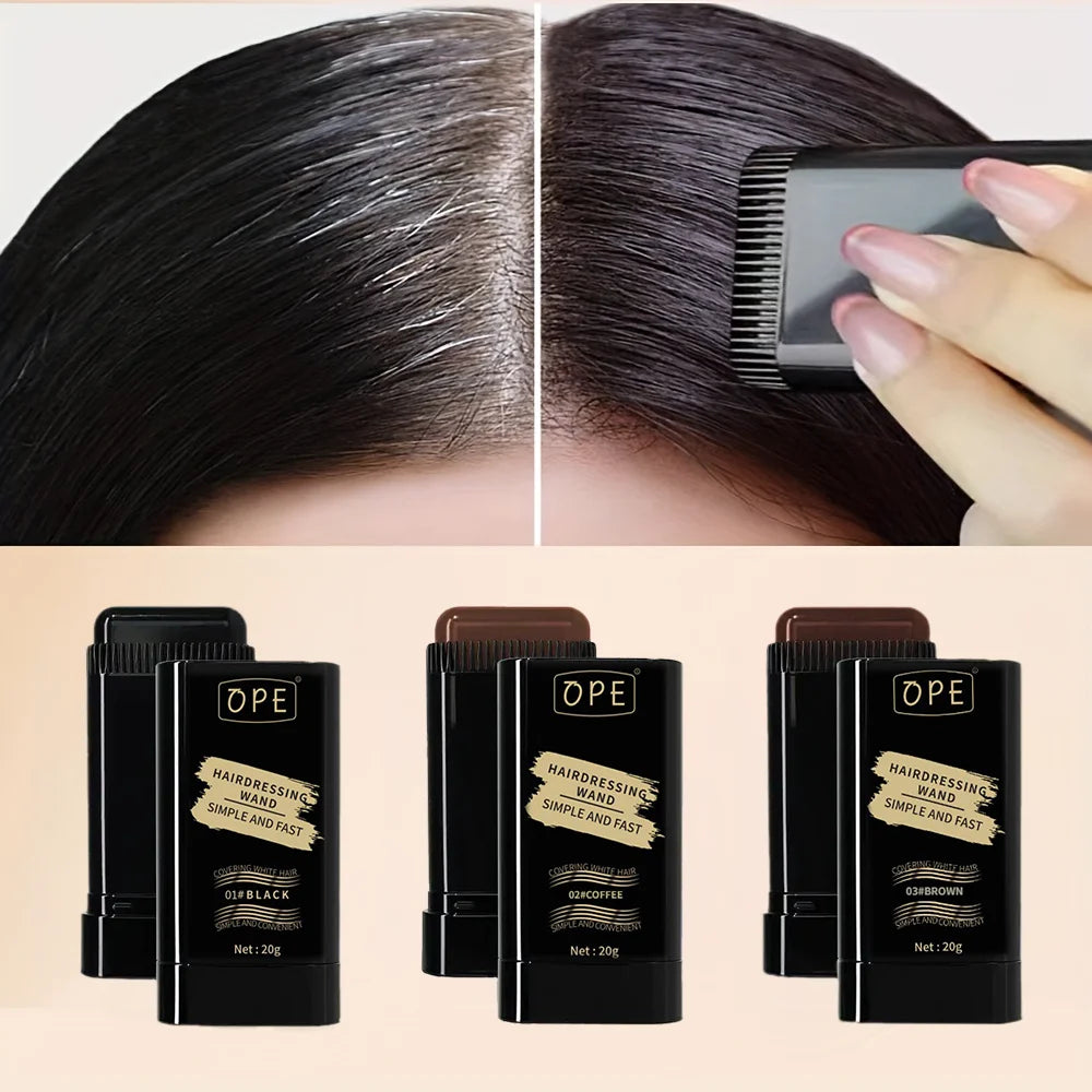 Waterproof Gray Hair Concealer Stick Natural Black Quick Touch Up for Men Women 20g