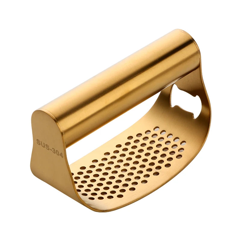 Gadgets de Cocina Multifuncionales Prensa de Ajo de Acero Inoxidable Manual Exprimidor de Jengibre y Ajo Triturador Herramientas para Verduras Abridor de Botellas