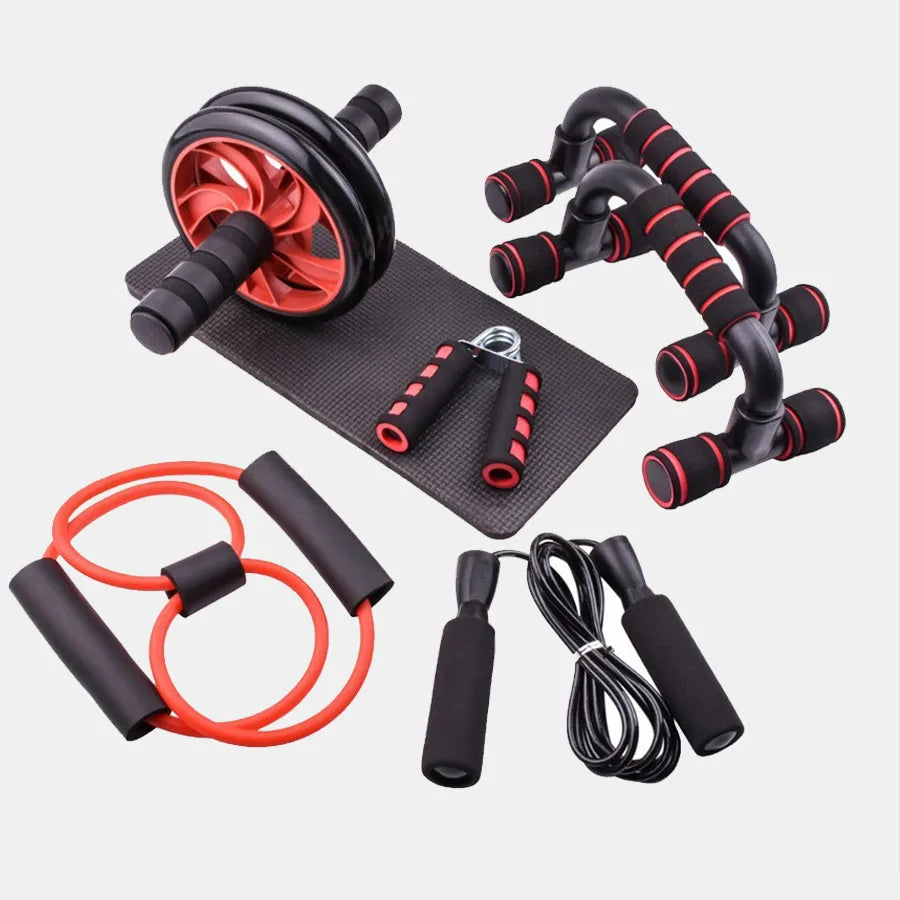 Kit de Entrenamiento Funcional 6 en 1 con Rueda Abdominal