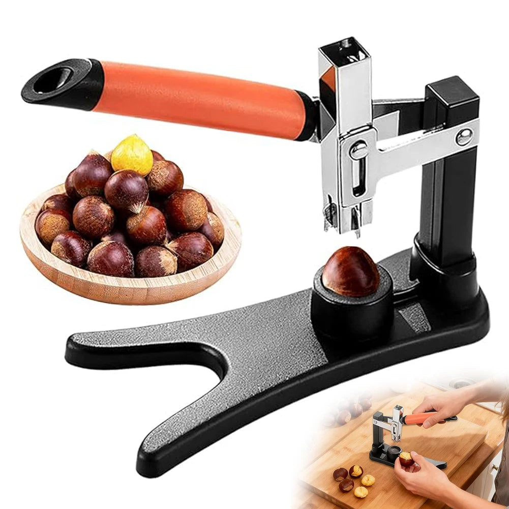 Pelador de Nueces y Castañas, Dispositivo para Pelar y Partir Castañas, Prensa Manual, Frutas Duraderas, Herramienta Esencial de Cocina para la Comodidad Diaria